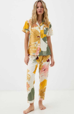 Пижама жен. б/в штаны+рубашка к/р 918