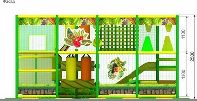 Детский игровой лабиринт «Теремок» 17,3 м² (4,9*3,7*2.5м)