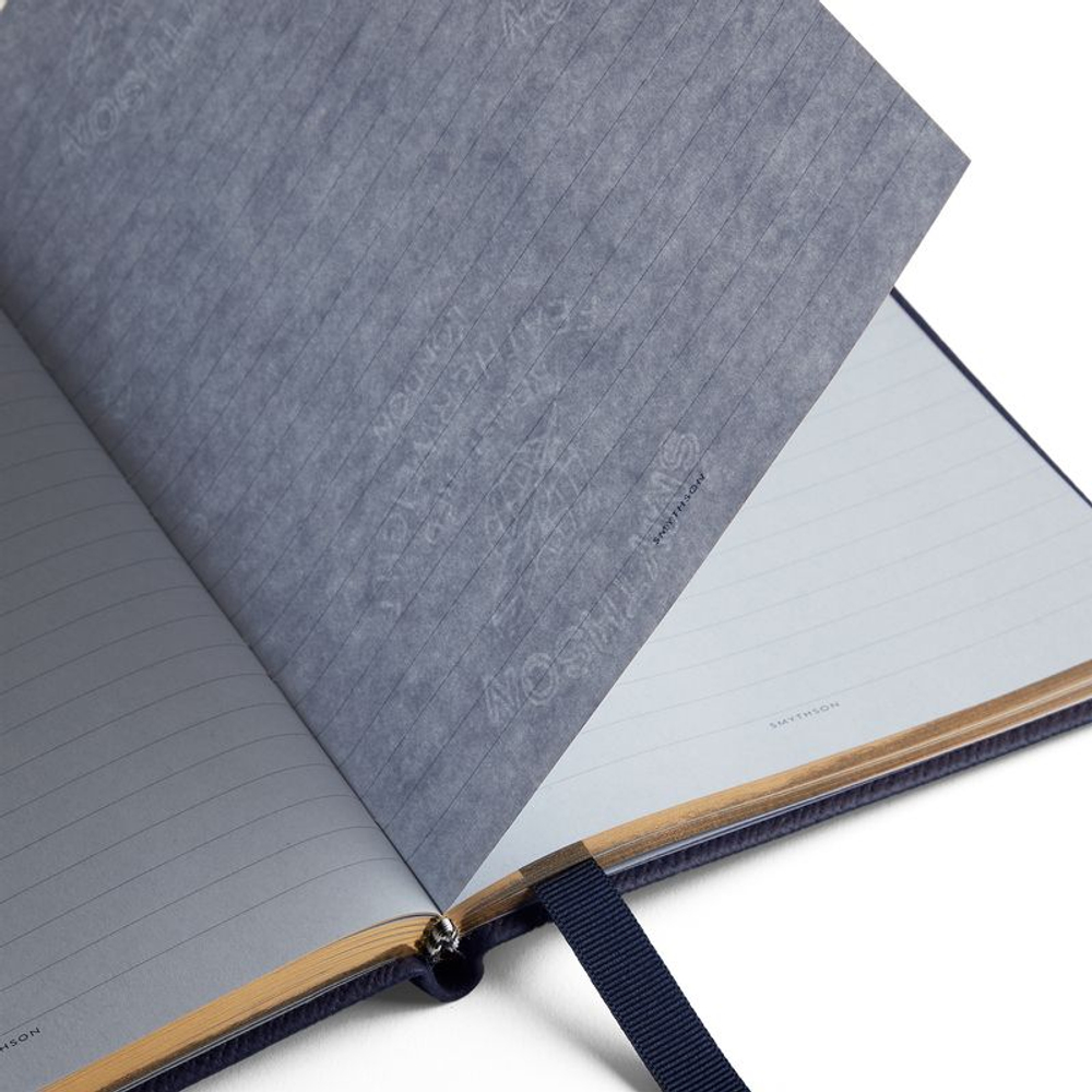 Smythson Блокнот Soho Notebook in Panama Stars Navy