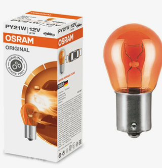 Автолампа  РY 12-21+3 (PY21/3W) 1конт ORANGE (смещ штифт) (BAU15s) OSRAM (уп10шт) 7507 ORIGINAL