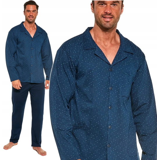 Пижама мужская на пуговицах с длинным рукавом и брюками Cornette 114/51