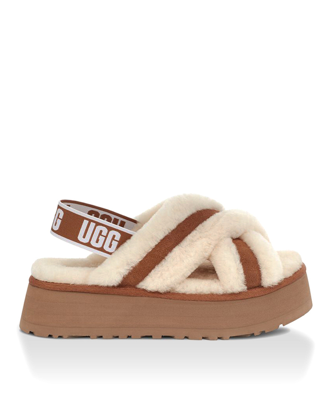 DISCO CROSS SLIDE-chestnut