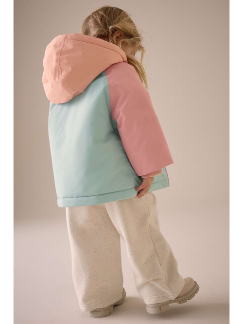 Куртка непромокаемая с флисовой подкладкой для девочки Next E25-304, Розовый, Голубой