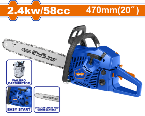 Цепная бензопила 470 мм, 58 см3 WADFOW WGC2558