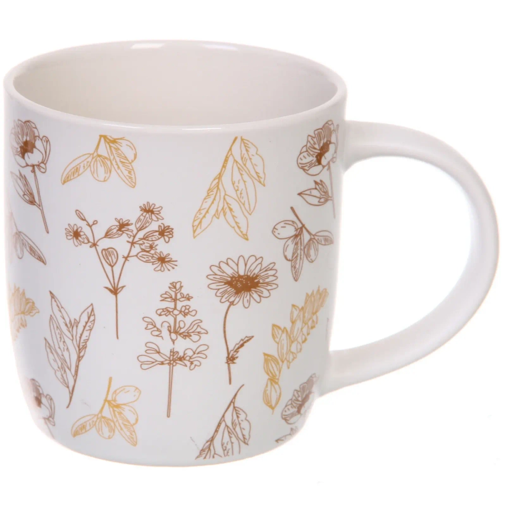 Кружка керамическая 370мл»Цветочный луг», микс рисунков