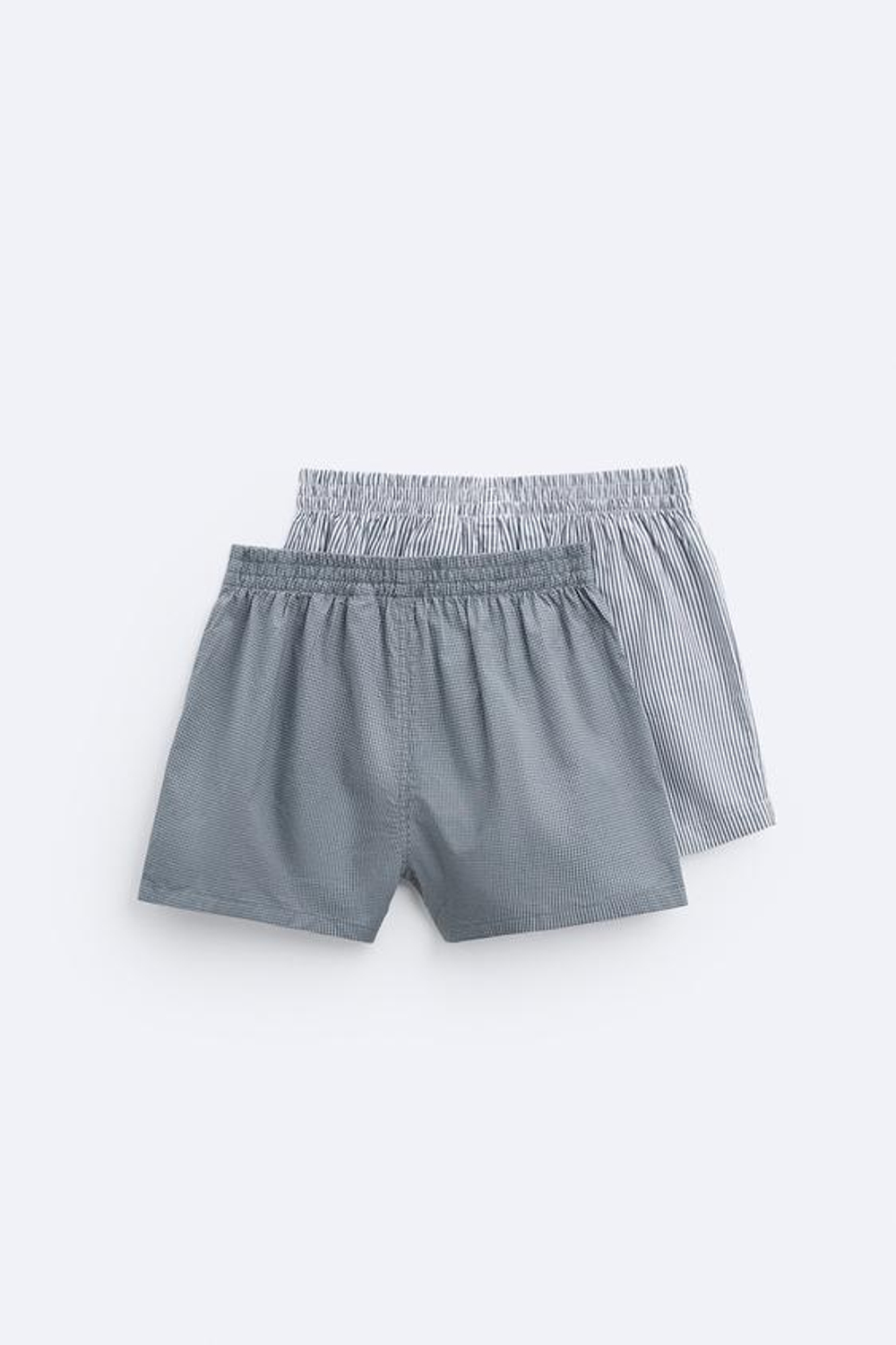 ZARA НАБОР ИЗ ДВУХ ТРУСОВ-БОКСЕРОВ ИЗ ПОПЛИНА С КОНТРАСТНЫМ УЗОРОМ, РАЗНОЦВЕТНЫЙ