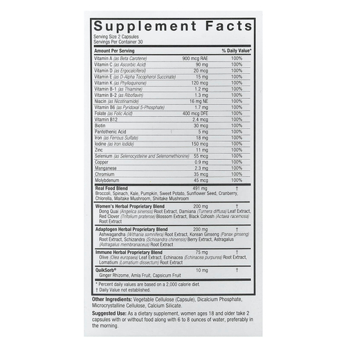 Nature's Answer, 100, мультивитамины для женщин, 60 вегетарианских капсул