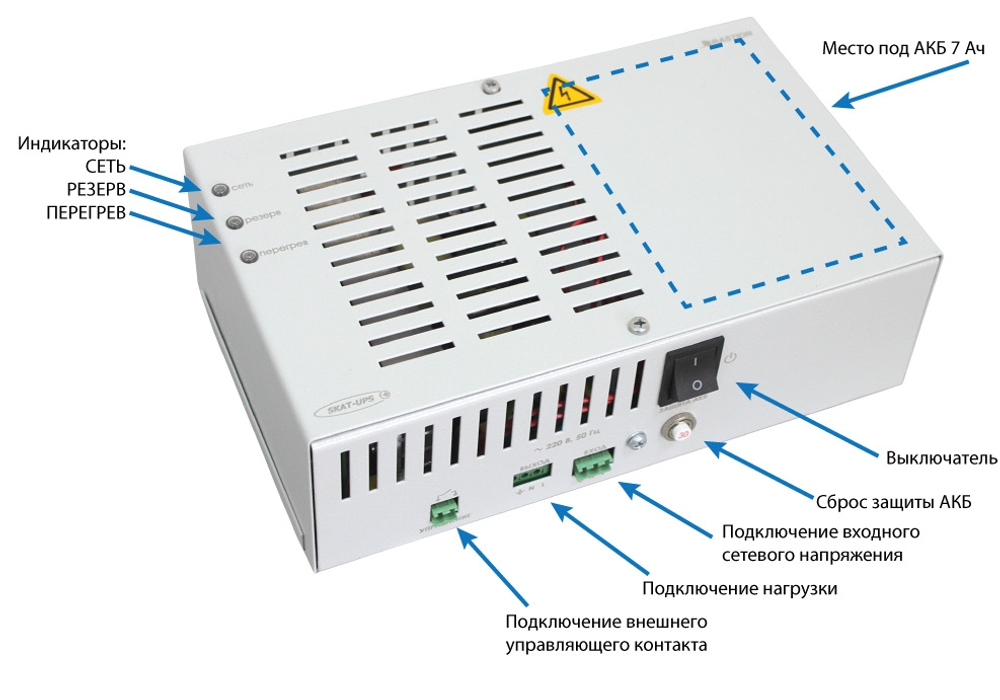 ИБП для промышленной автоматики SKAT-UPS 500/300 DIN