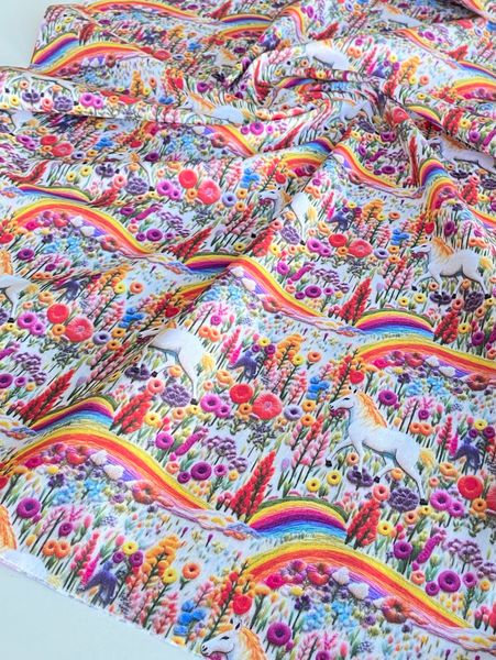 ИМИТАЦИЯ ЦВЕТОЧНОЙ ВЫШИВКИ #4, 100% хлопок Handmade Fabrics 4