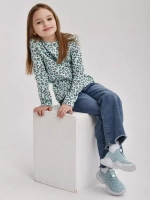 Лонгслив базовый для девочки с принтом