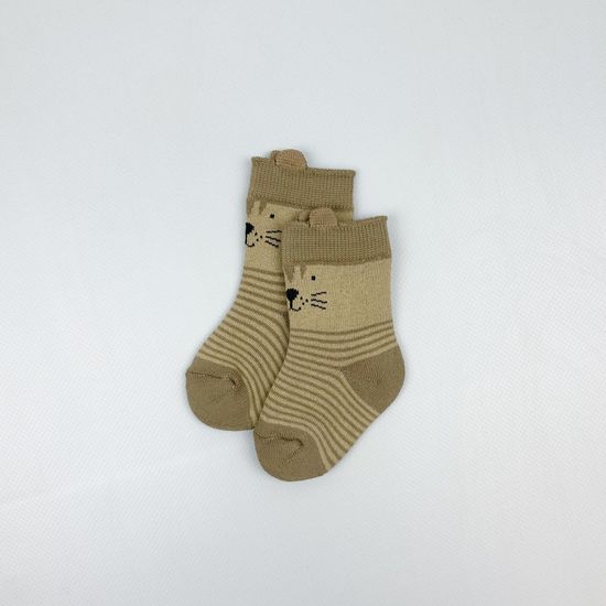 Носочки махровые, Темно бежевые