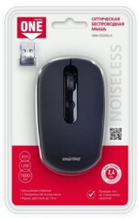 Мышь беспроводная беззвучная Smartbuy ONE 262AG (серебро) (SBM-262AG-G)