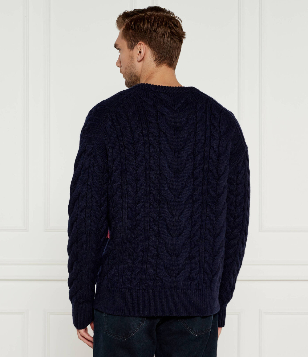 Шерстяной свитер Tommy Hilfiger - темно-синий(MW0MW36546)