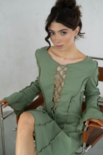 Платье EXOTICA olive M