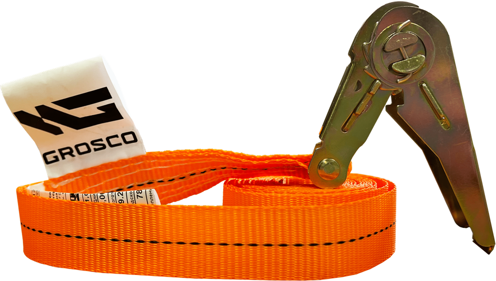 Стяжной кольцевой ремень с храповым механизмом