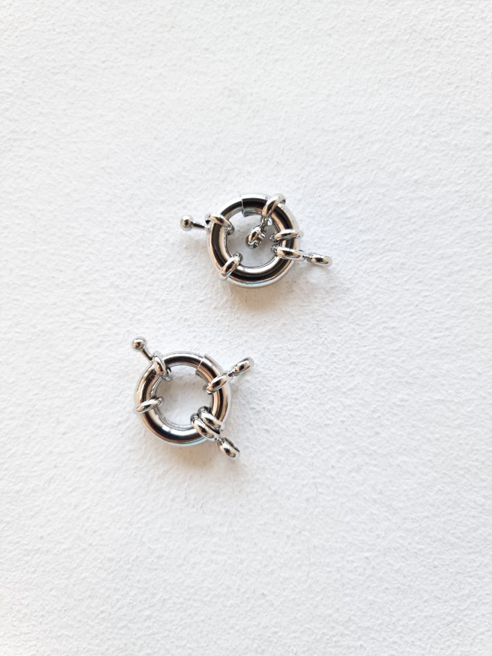 0684-р Карабин в морском стиле 10 мм, родий