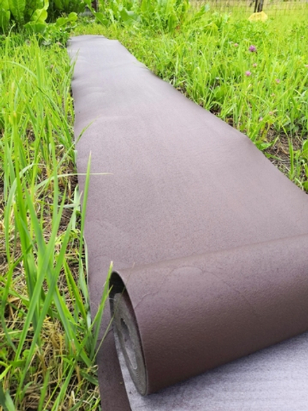 Покрытие для садовых дорожек из резино-пластика 3 мм (2,8мм), ширина 50 см (коричневый)
