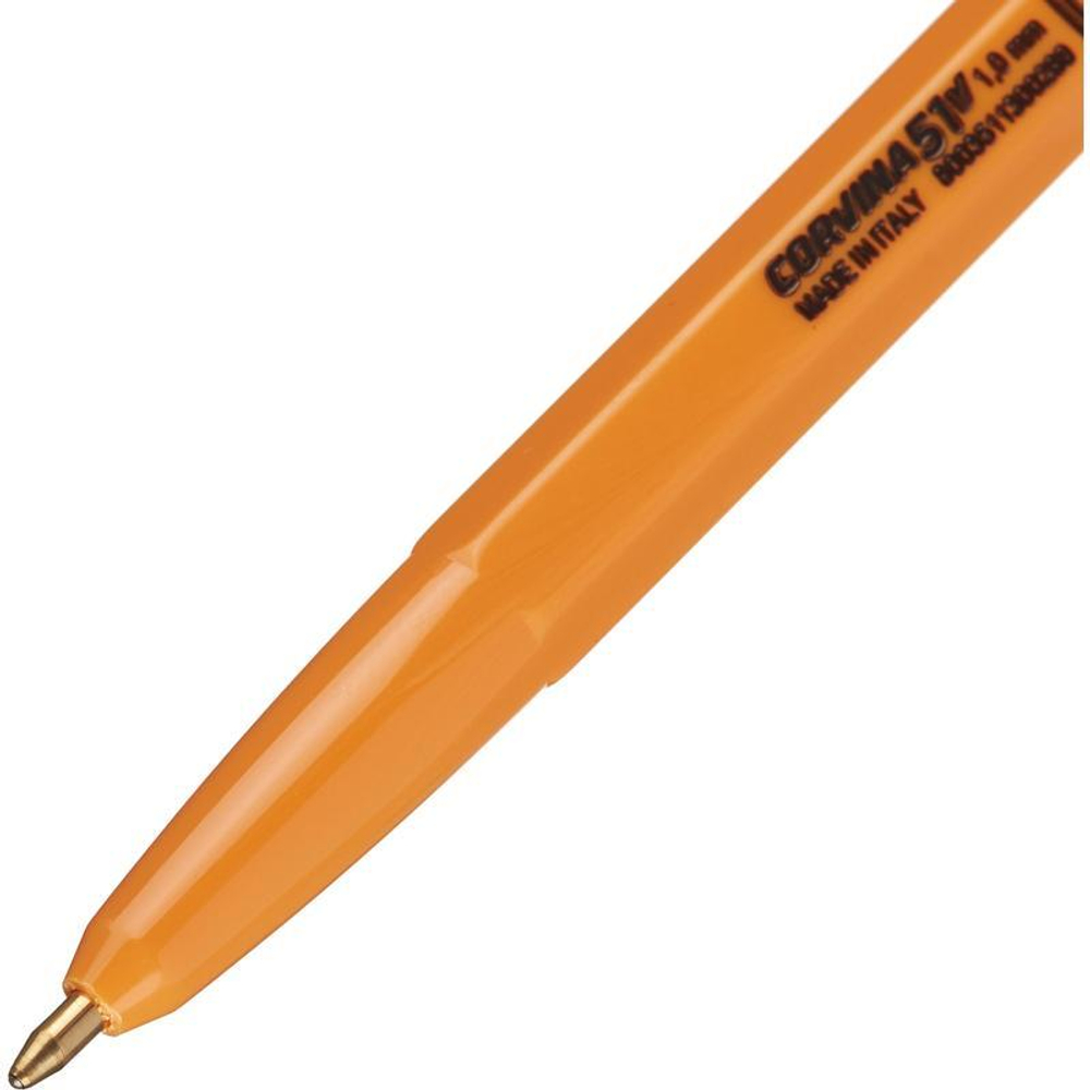 Ручка шариковая Corvina 51 "Vintage", зелёная, 0,7мм, масляная, оранжевый корпус