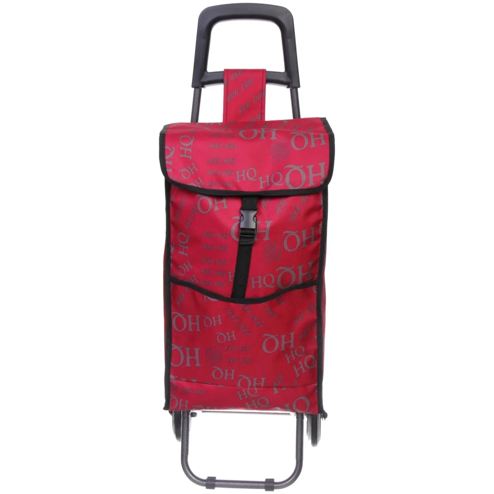 Тележка хозяйственная с сумкой (93*33*26см, колеса 14 см, грузоподъемность до 25 кг) бордовая SYD-007