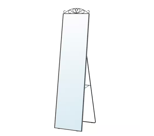КАРМСУНД KARMSUND Зеркало 40х167 см напольное, металл/черное