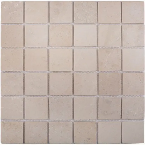 Мозаика 48X48 Crema Marfil матовая натуральный мрамор