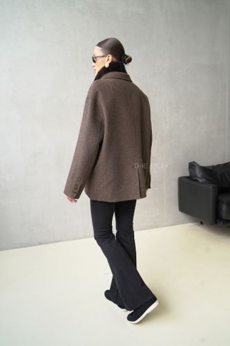 Пиджак из шерсти шоколадного цвета