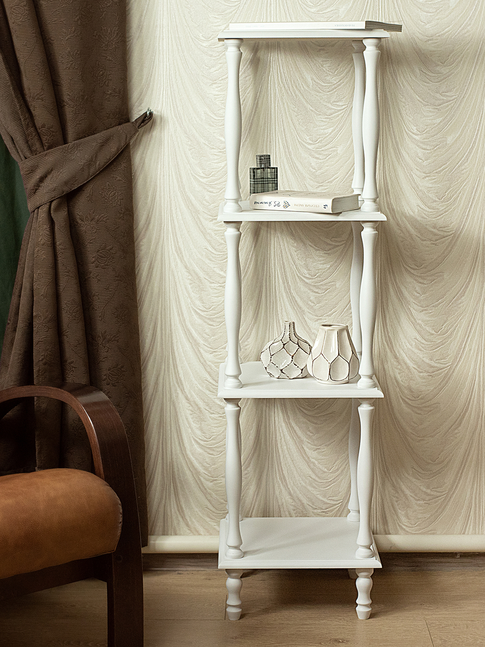 Этажерка Мебелик П 8 белый