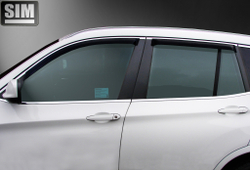 Дефлекторы боковых окон SIM для BMW X3 (2011-2017) арт.SBMWX31132-Cr