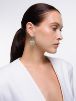 Серьги "Wing lime" Silver