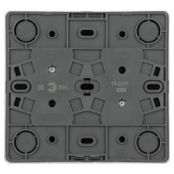 Розетка ЭРА Эксперт 11-2211-03 четырехместная с заземлением 4х2P+E Schuko со шторками, IP20, 16A-250В, ОУ, алюминий | Эра Эксперт