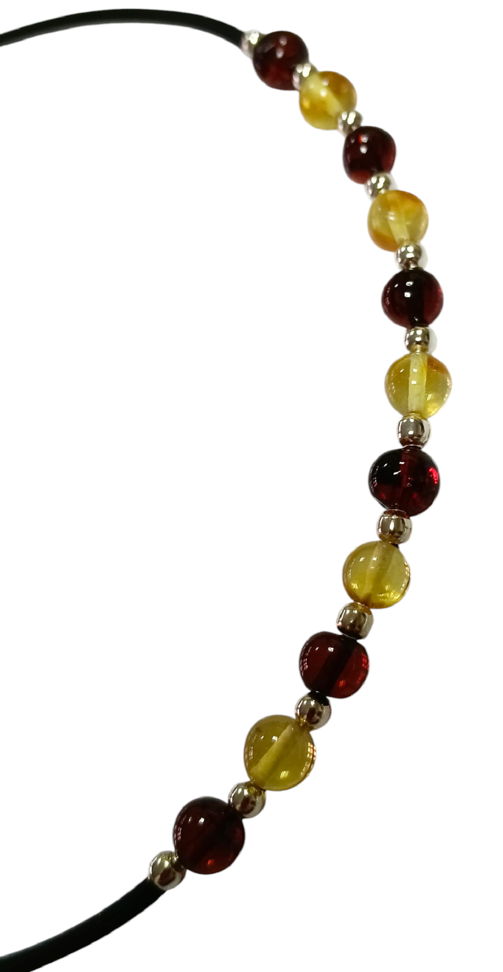 Чокер на шею ,янтарь,каучук