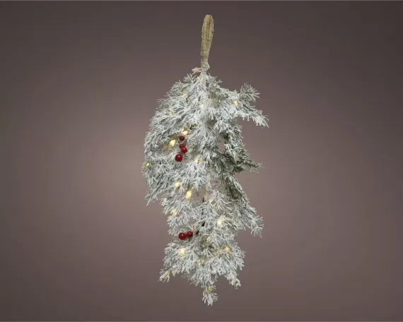 Хвойная лапа с ягодами с LED подсветкой, Kaemingk (492825)