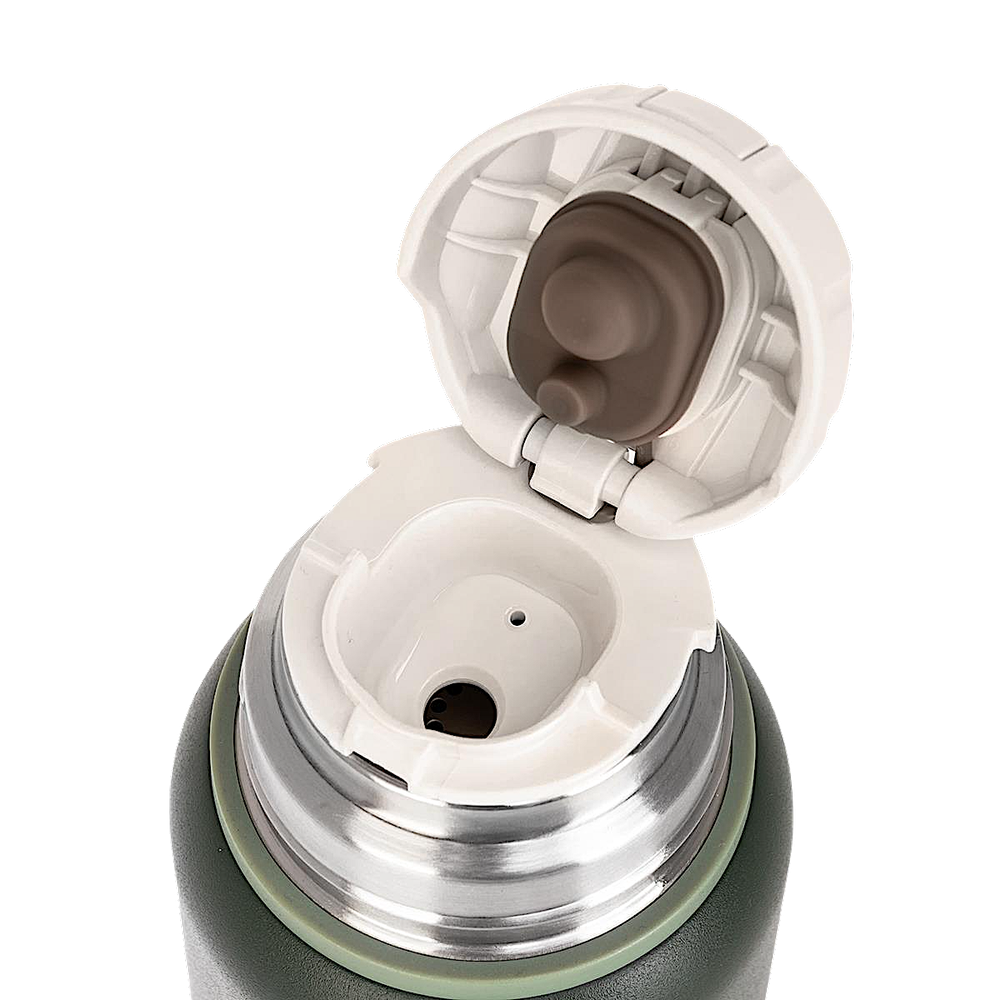 Термос 0.90л Тонар T-KD-7030-0.9 Хаки Пробка-ситечко Крышка-кружка Ремешок