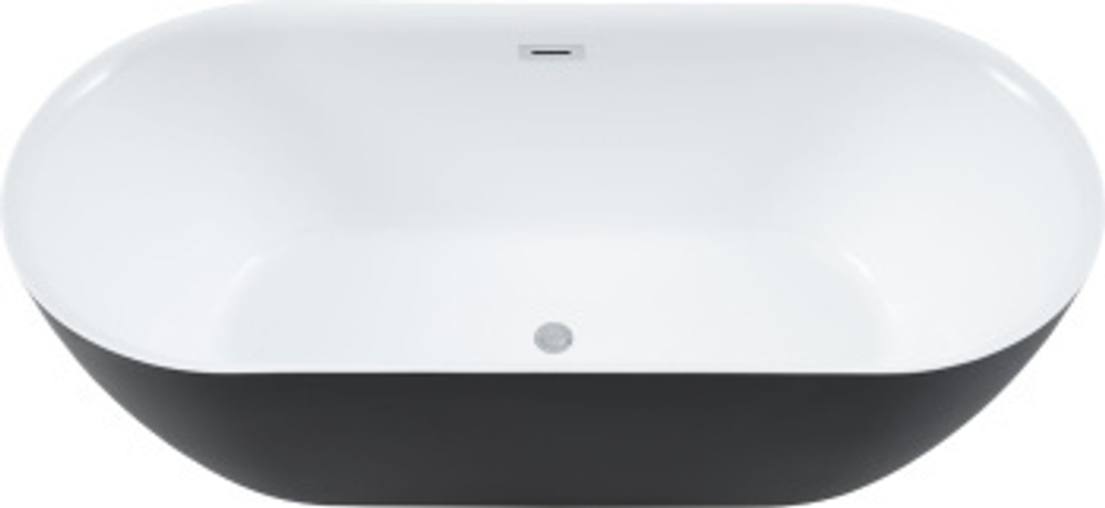 Акриловая ванна Aquanet Delight 170x78 черный матовый