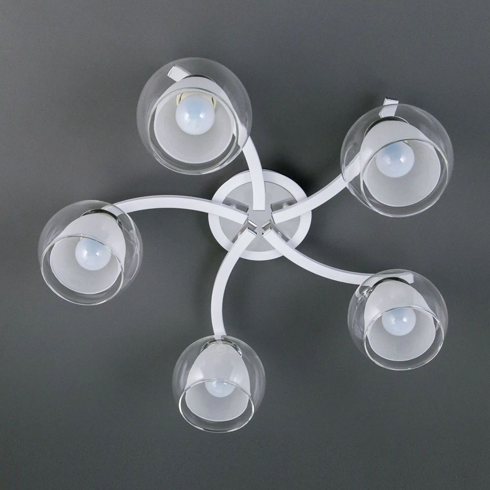 Citilux Кристи CL152150 Люстра потолочная Белая Хром