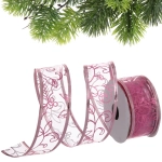 Лента для декорирования «Изящная» 4 см, 2,7 м, Розовый (микс дизайнов)