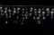 Светодиодная мерцающая бахрома 3*0.8 м., 220V, 100 холодных белых LED ламп, прозрачный силикон, Winner (w.02.5T.100+)