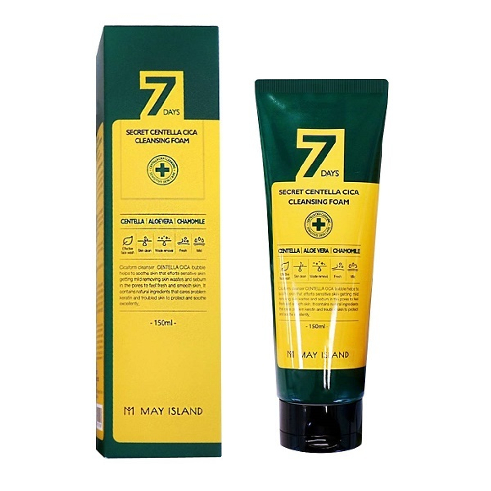 Пенка для умывания проблемной кожи с Центеллой азиатской May Island 7-Days Cica Secret Centella Cleansing Foam 150мл