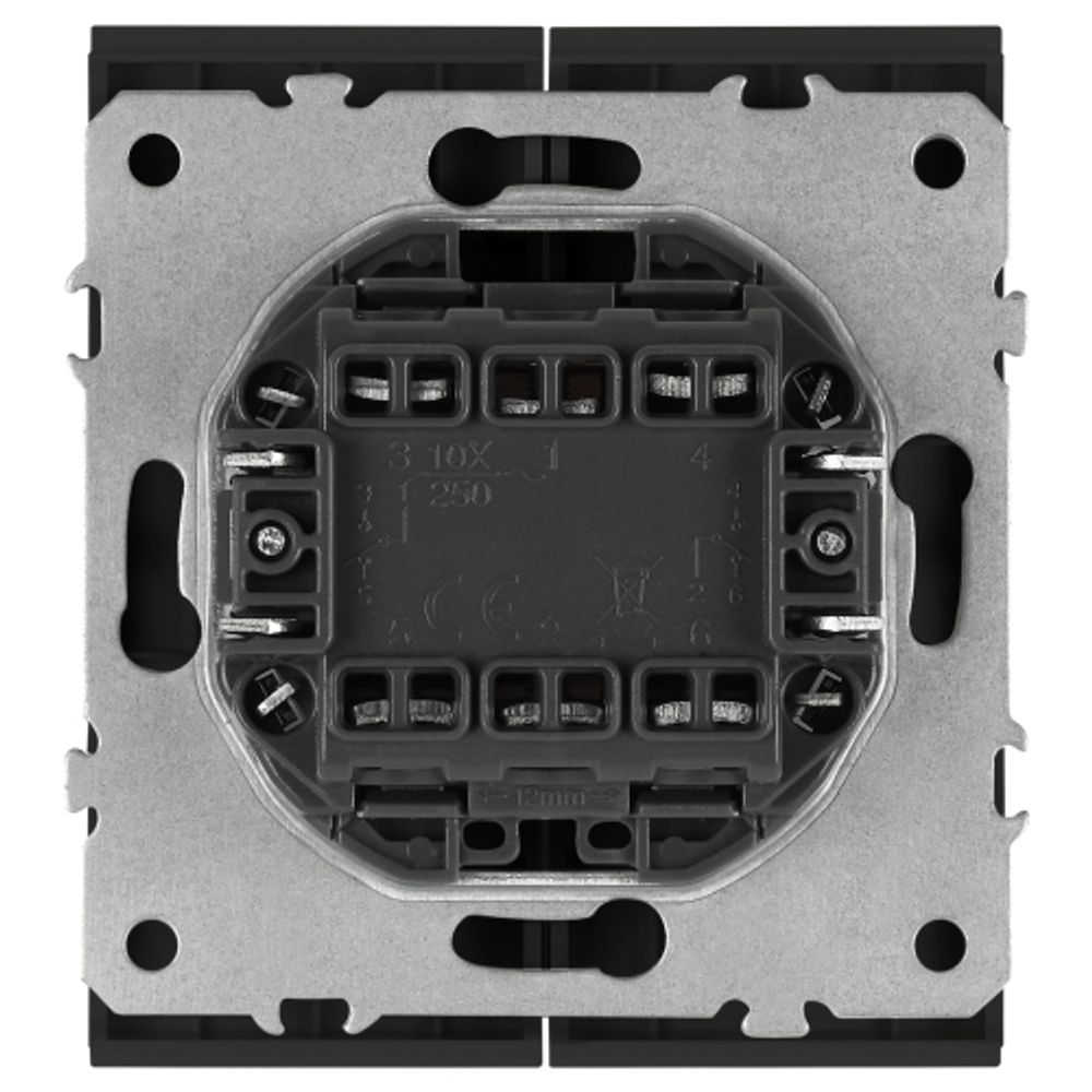 Переключатель ЭРА Arktik 16-1106-05 двойной 10АХ-250В антрацит | Эра Arktik