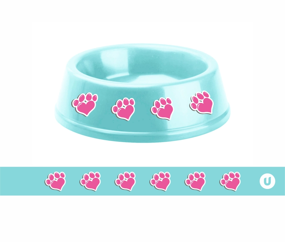 Миска пластиковая «МОЙ БРО - Любимые следы!, цвет мятный, 21*6,5см (логотип на миске) 700мл