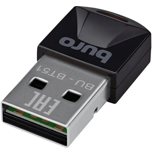 Адаптер Bluetooth Buro v5.1 + EDR Class 1.5 20m USB 2.0, черный (BU-BT51)