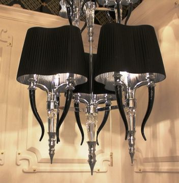 replica Visionnaire Brunilde Chandelier - Ipe cavalli  3+3 ( black + silver  )