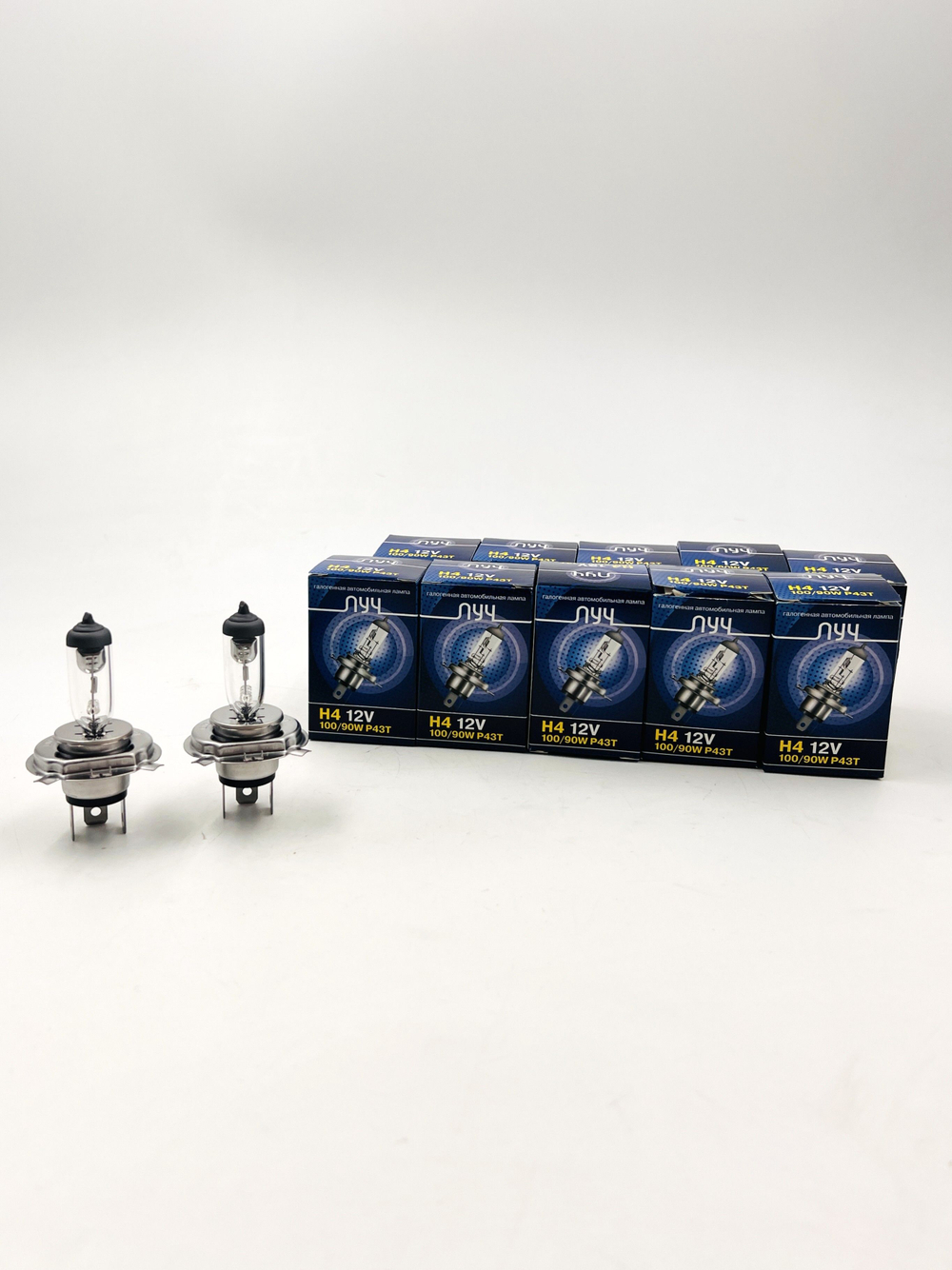 Лампа H4 галогенная 12V 100/90W Луч комплект 10шт