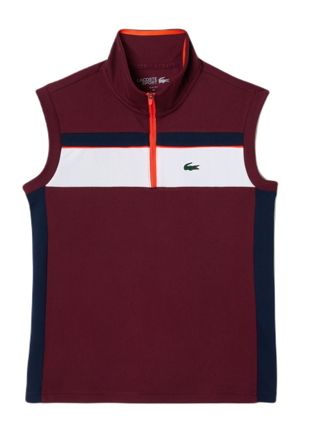 Женское поло Lacoste Ripstop Piqué Tennis Polo - bordeaux/white/orange