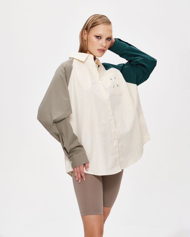 Рубашка трехцветная с надписями