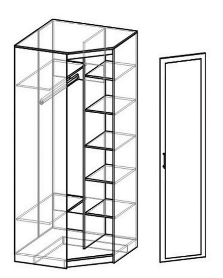 Шкаф угловой ВЕНА правый
