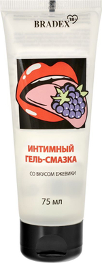Интимный гель-смазка Bradex со вкусом ежевики - 75 мл.