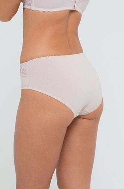 Трусы-слипы с элементами из кружевного полотна (Размер: 58) (Цвет: пудровый)