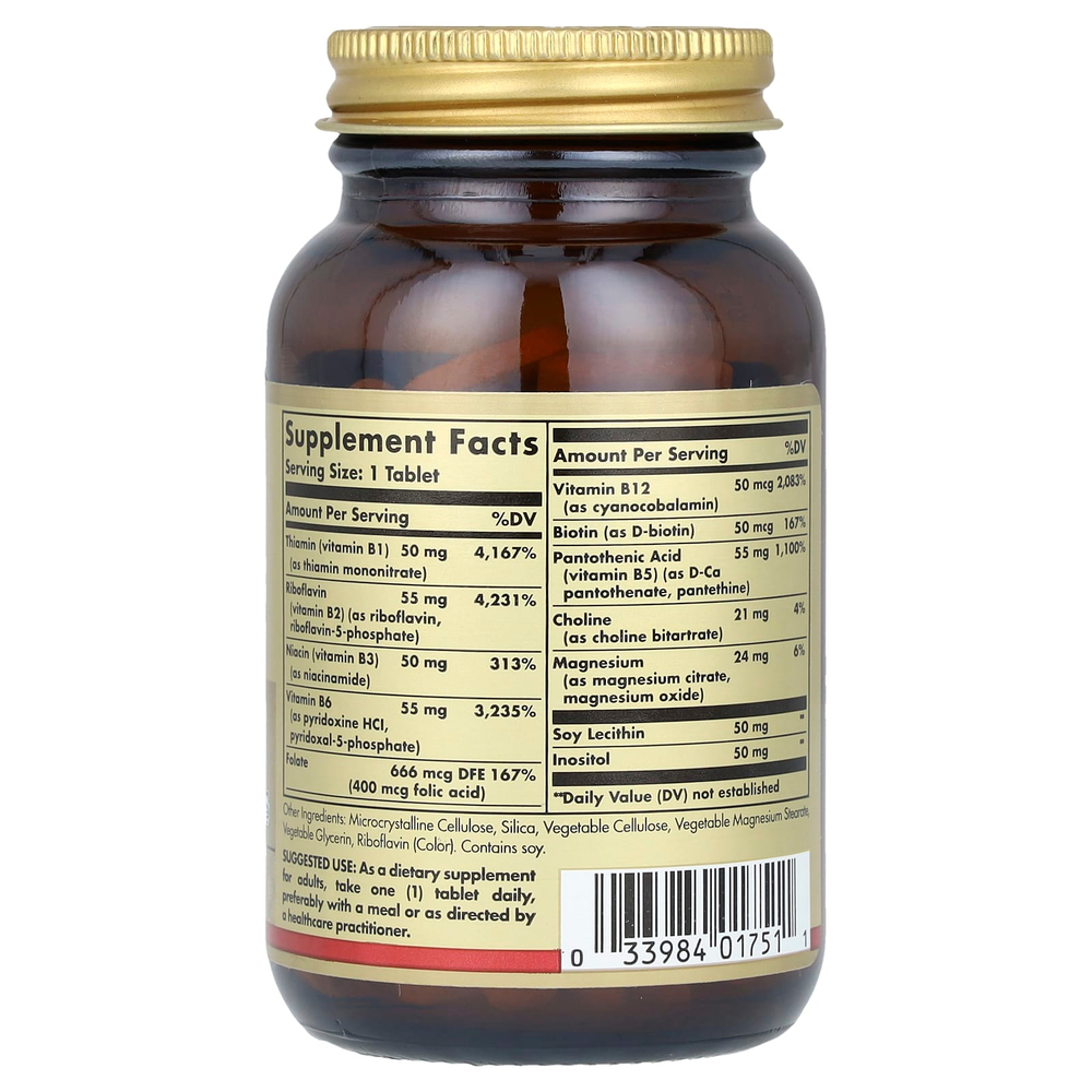 Solgar, Megasorb B-Complex «50», 100 таблеток