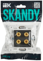 SKANDY Аудиорозетка 4-местная SK-A01T титан IEK
